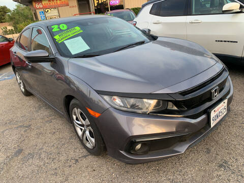 2020 Honda Civic for sale at Route 66 Auto Center Inc in Victorville CA