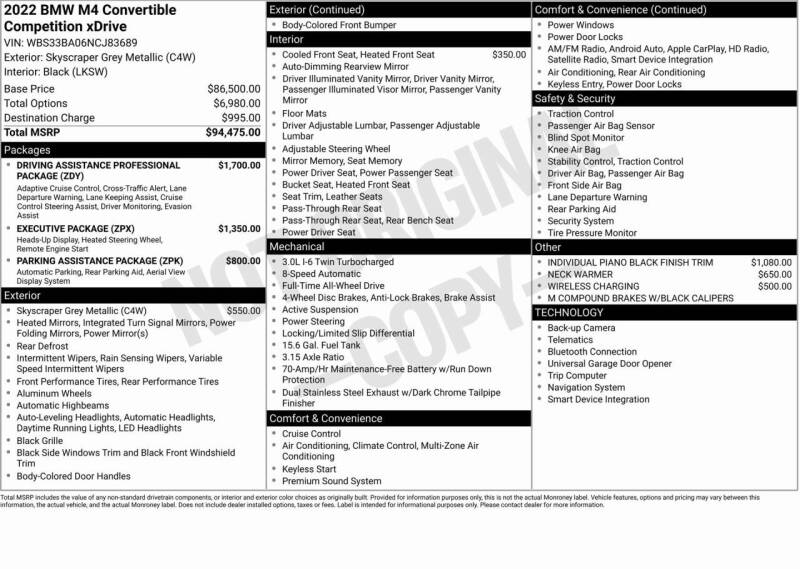 2022 BMW M4 Competition xDrive