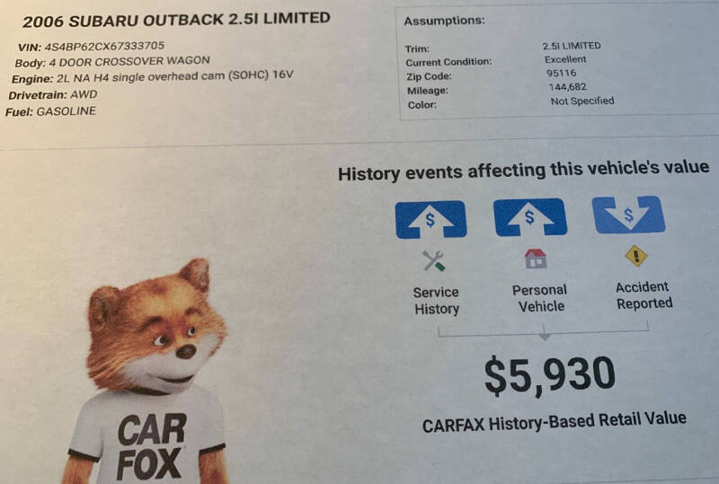 2006 Subaru Outback 2.5i Limited