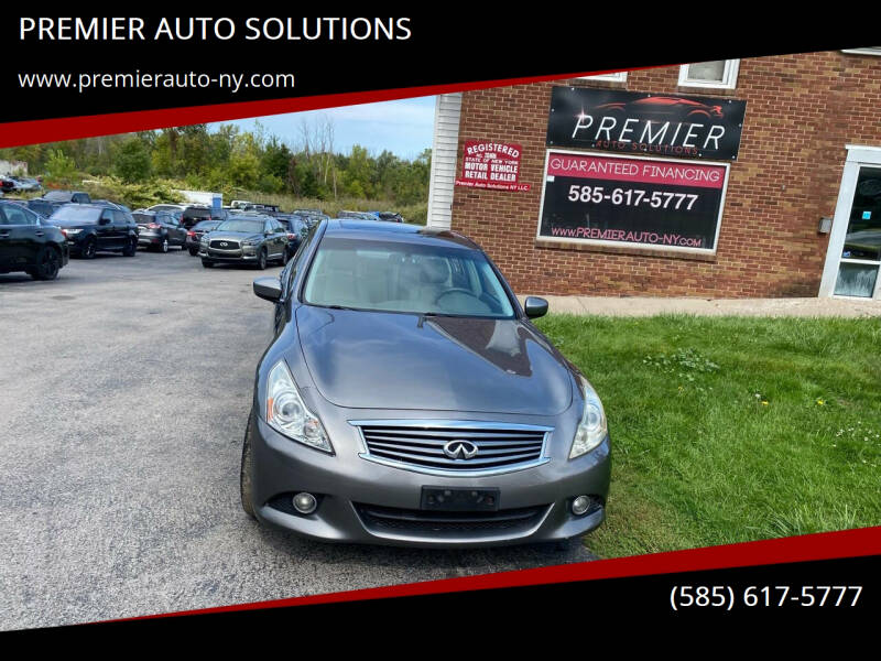 2011 Infiniti G25 Sedan for sale at PREMIER AUTO SOLUTIONS in Spencerport NY