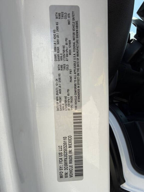 2025 RAM ProMaster