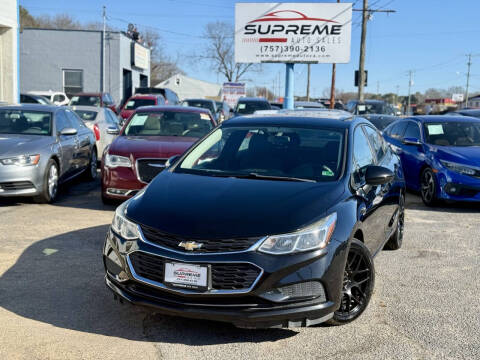 2017 Chevrolet Cruze for sale at Supreme Auto Sales in Chesapeake VA