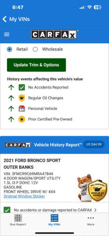 2021 Ford Bronco Sport Outer Banks