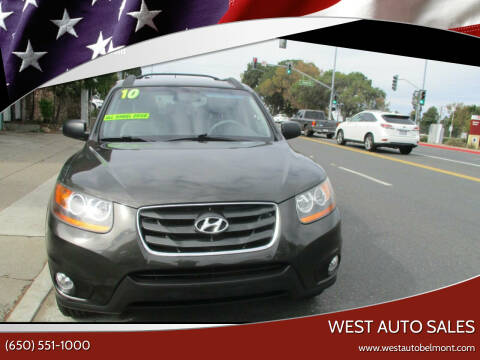 2010 Hyundai Santa Fe for sale at West Auto Sales in Belmont CA