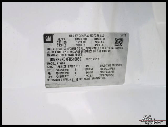 2015 Chevrolet Tahoe LT