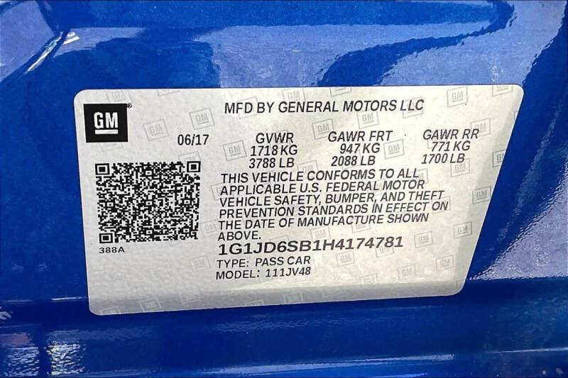 2017 Chevrolet Sonic LT Auto