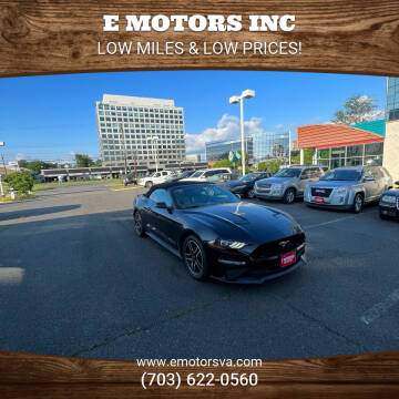 2018 Ford Mustang for sale at E Motors INC in Vienna VA