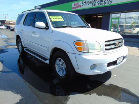 2002 Toyota Sequoia for sale at Schroeder Auto Wholesale in Medford OR