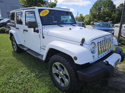 2016 Jeep Wrangler Unlimited for sale at Greenville Motor Company in Greenville NC