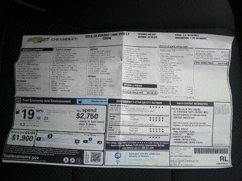 2018 Chevrolet Silverado 1500 LT