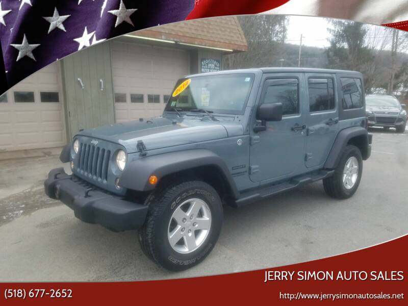 2014 Jeep Wrangler Unlimited for sale at JERRY SIMON AUTO SALES in Cambridge NY