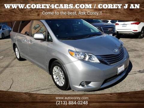 2015 Toyota Sienna for sale at WWW.COREY4CARS.COM / COREY J AN in Los Angeles CA