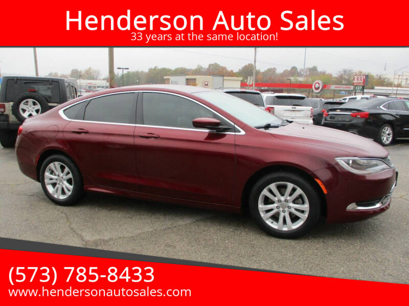 2017 Chrysler 200 for sale at Henderson Auto Sales in Poplar Bluff MO