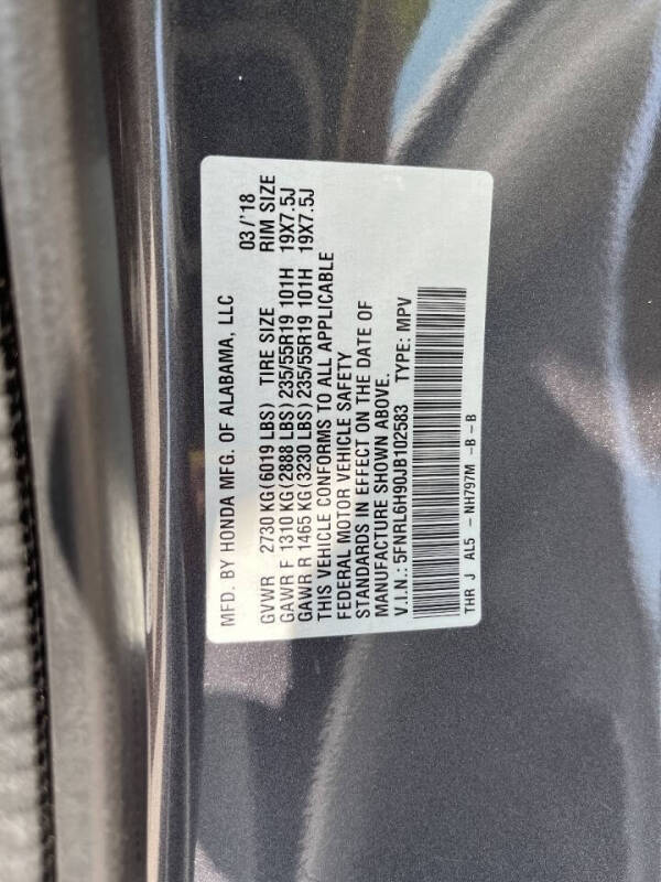2018 Honda Odyssey Elite