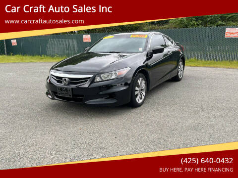 2012 Honda Accord for sale at Car Craft Auto Sales Inc in Lynnwood WA