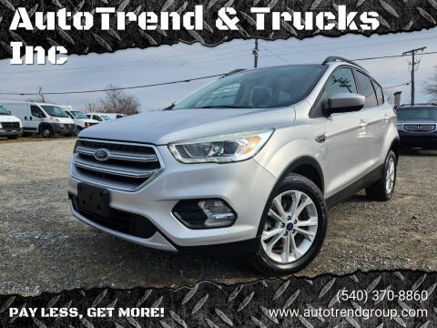 2017 Ford Escape for sale at AutoTrend & Trucks Inc in Fredericksburg VA