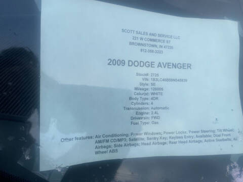 2009 Dodge Avenger SE