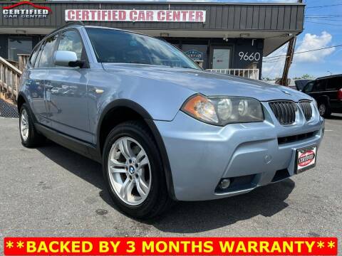 2006 BMW X3 for sale at CERTIFIED CAR CENTER in Fairfax VA