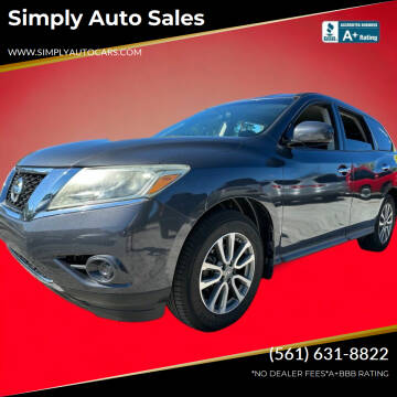 2014 Nissan Pathfinder for sale at Simply Auto Sales in Palm Beach Gardens FL