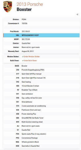 2013 Porsche Boxster