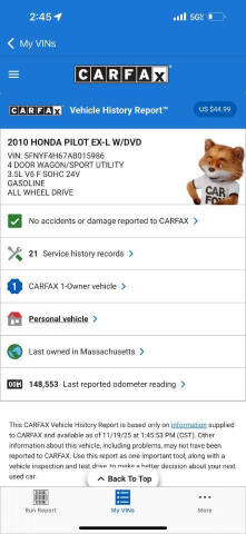 2010 Honda Pilot EX-L w/DVD