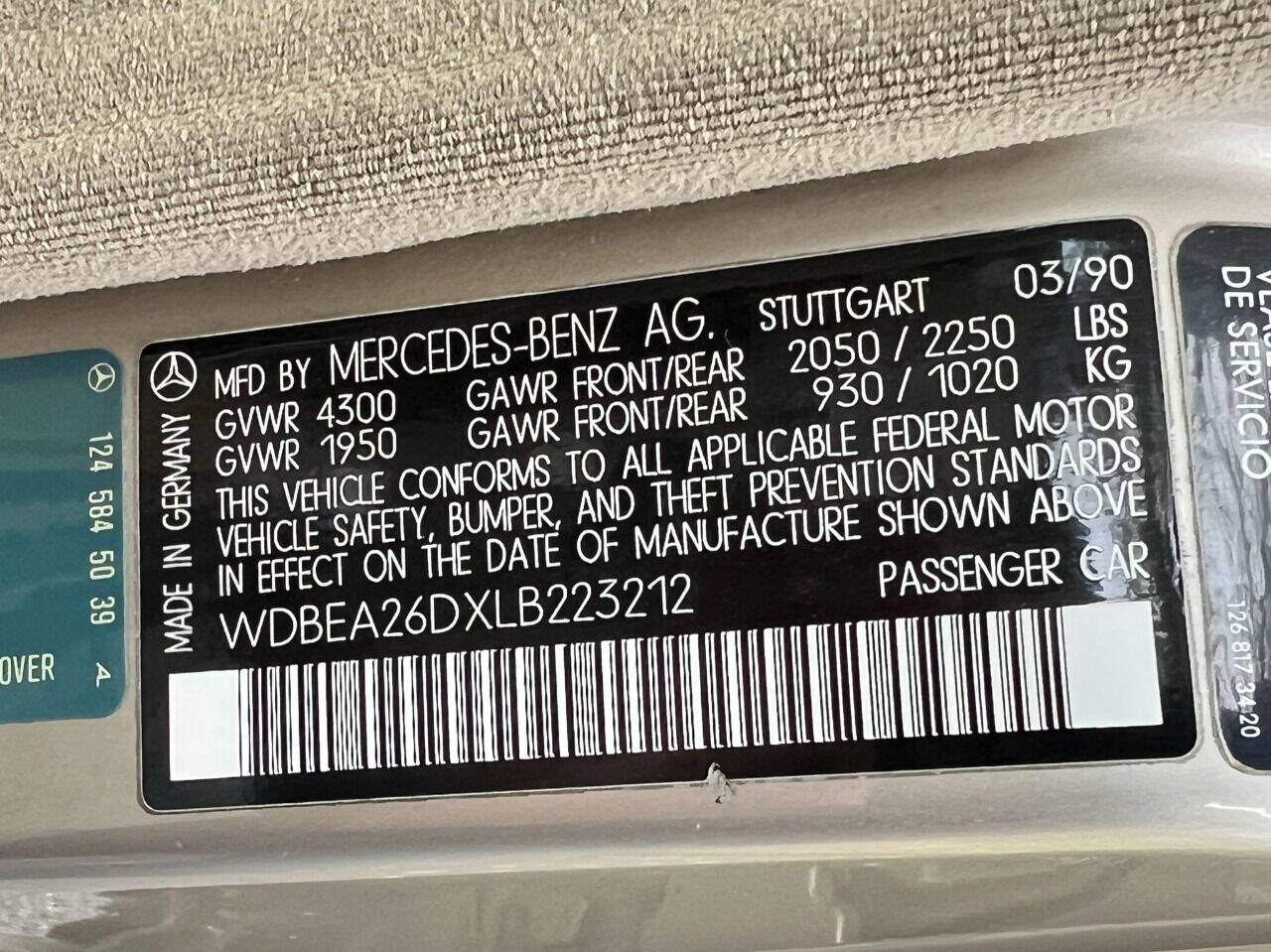 1990 Mercedes-Benz 300-Class  - $6,900