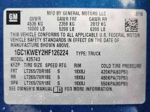 2017 Chevrolet Silverado 2500HD