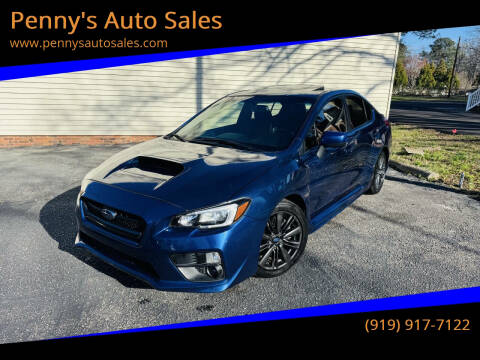 2015 Subaru WRX for sale at Penny's Auto Sales in Wendell NC