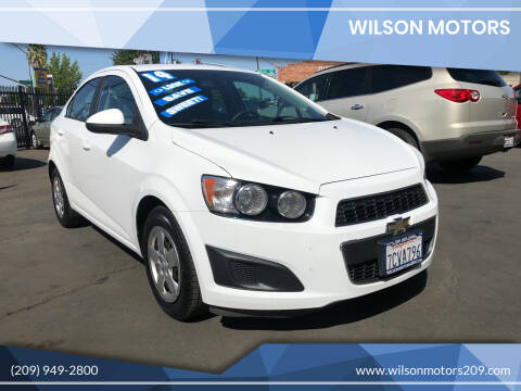 2014 Chevrolet Sonic for sale at WILSON MOTORS in Stockton CA