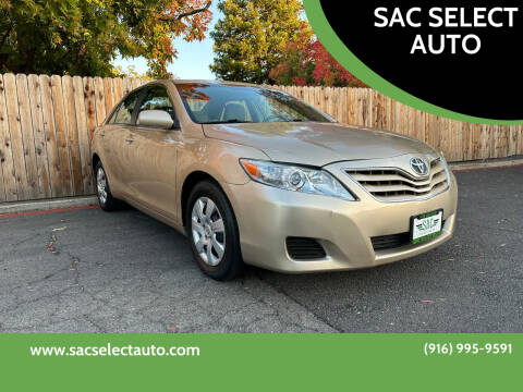 2010 Toyota Camry for sale at SAC SELECT AUTO in Sacramento CA
