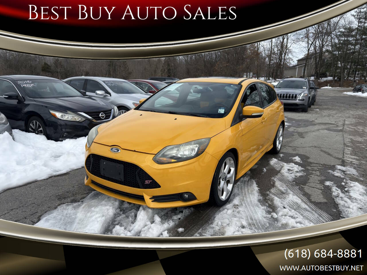 Yellow 2013 Ford Focus ST ST 4dr Hatchback 1