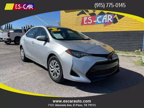 2019 Toyota Corolla for sale at Escar Auto - 9809 Montana Ave Lot in El Paso TX
