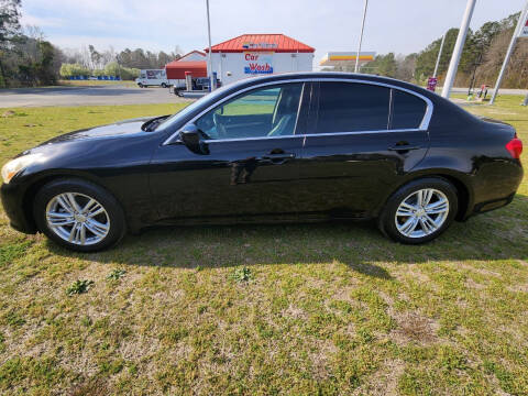 2013 Infiniti G37 for sale at Sandhills Motor Sports LLC in Laurinburg NC