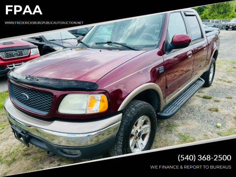 2003 Ford F-150 for sale at FPAA in Fredericksburg VA