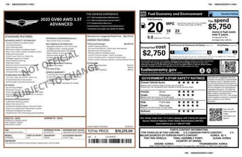 2023 Genesis GV80