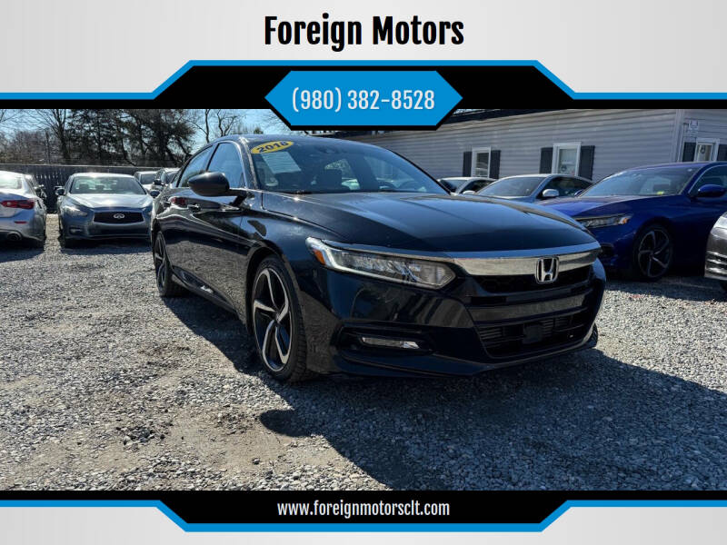 2018 Honda Accord for sale at Foreign Motors in Kannapolis NC