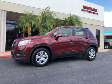 2016 Chevrolet Trax for sale at HIGH-LINE MOTOR SPORTS in Brea CA