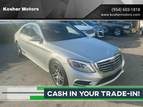 2015 Mercedes-Benz S-Class for sale at Kosher Motors in Hollywood FL
