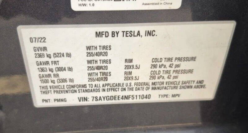 2022 Tesla Model Y Long Range