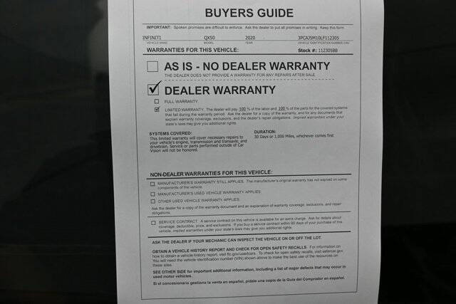 2020 Infiniti QX50 Luxe