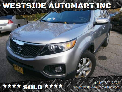 2012 Kia Sorento for sale at WESTSIDE AUTOMART INC in Cleveland OH