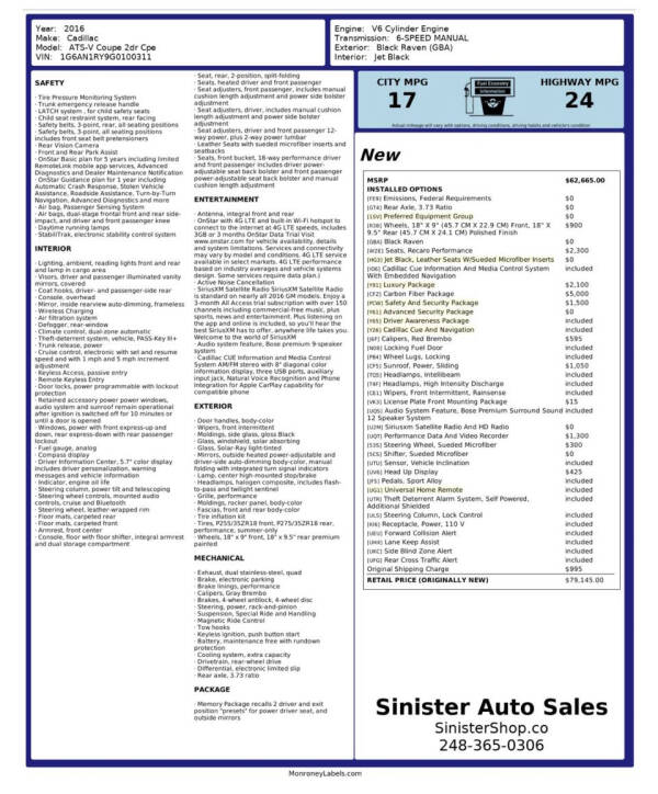 2016 Cadillac ATS-V