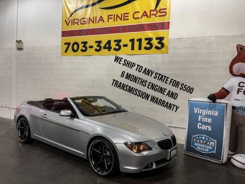 2004 BMW 6 Series for sale at Virginia Fine Cars in Chantilly VA