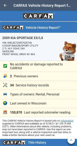 2009 Kia Sportage for sale at Advantage Auto Sales & Imports Inc in Loves Park IL