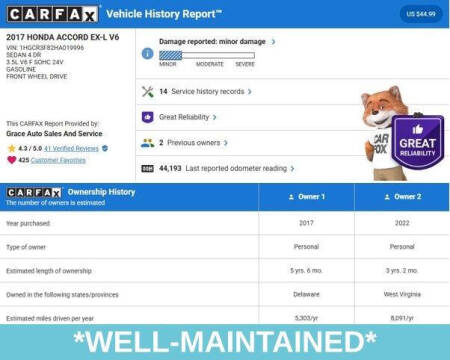 2017 Honda Accord EX-L V6