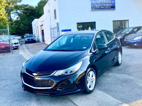 2018 Chevrolet Cruze for sale at Best Choice Auto Sales in Virginia Beach VA