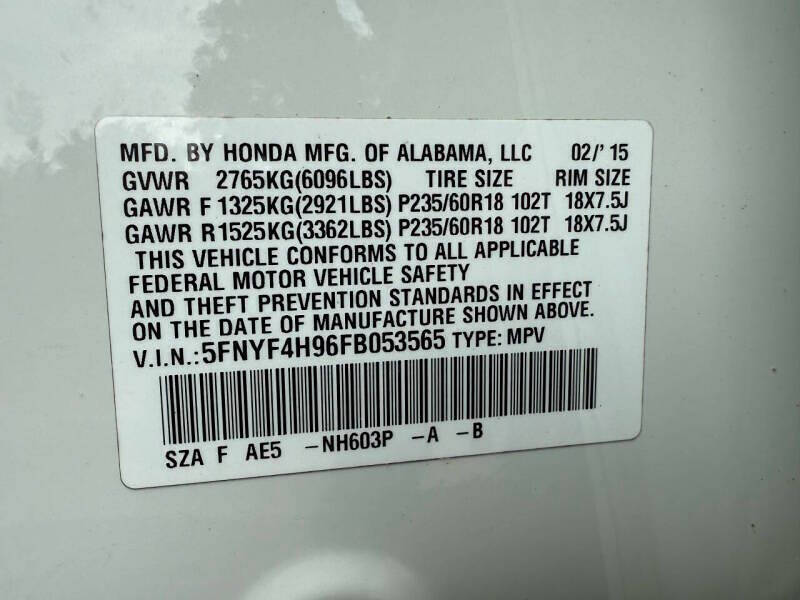 2015 Honda Pilot Touring