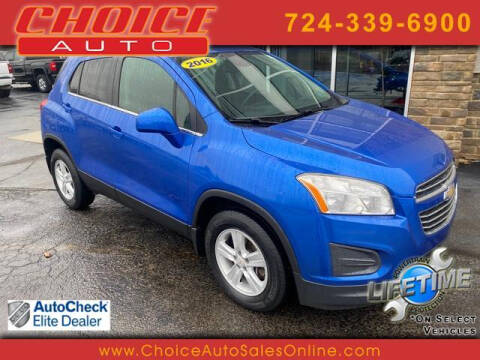 2016 Chevrolet Trax for sale at CHOICE AUTO SALES in Murrysville PA