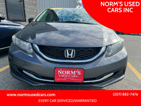 2015 Honda Civic for sale at NORM'S USED CARS INC in Wiscasset ME