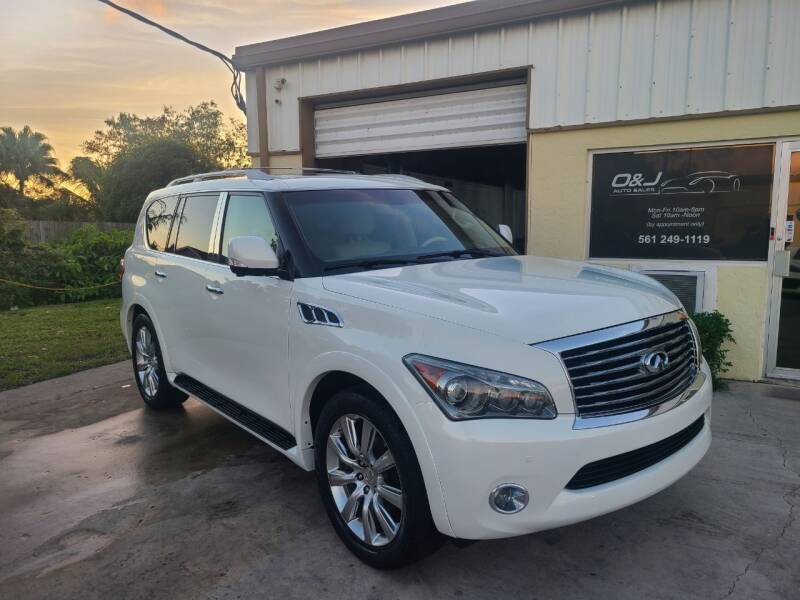 2012 Infiniti QX56 for sale at O & J Auto Sales in Royal Palm Beach FL